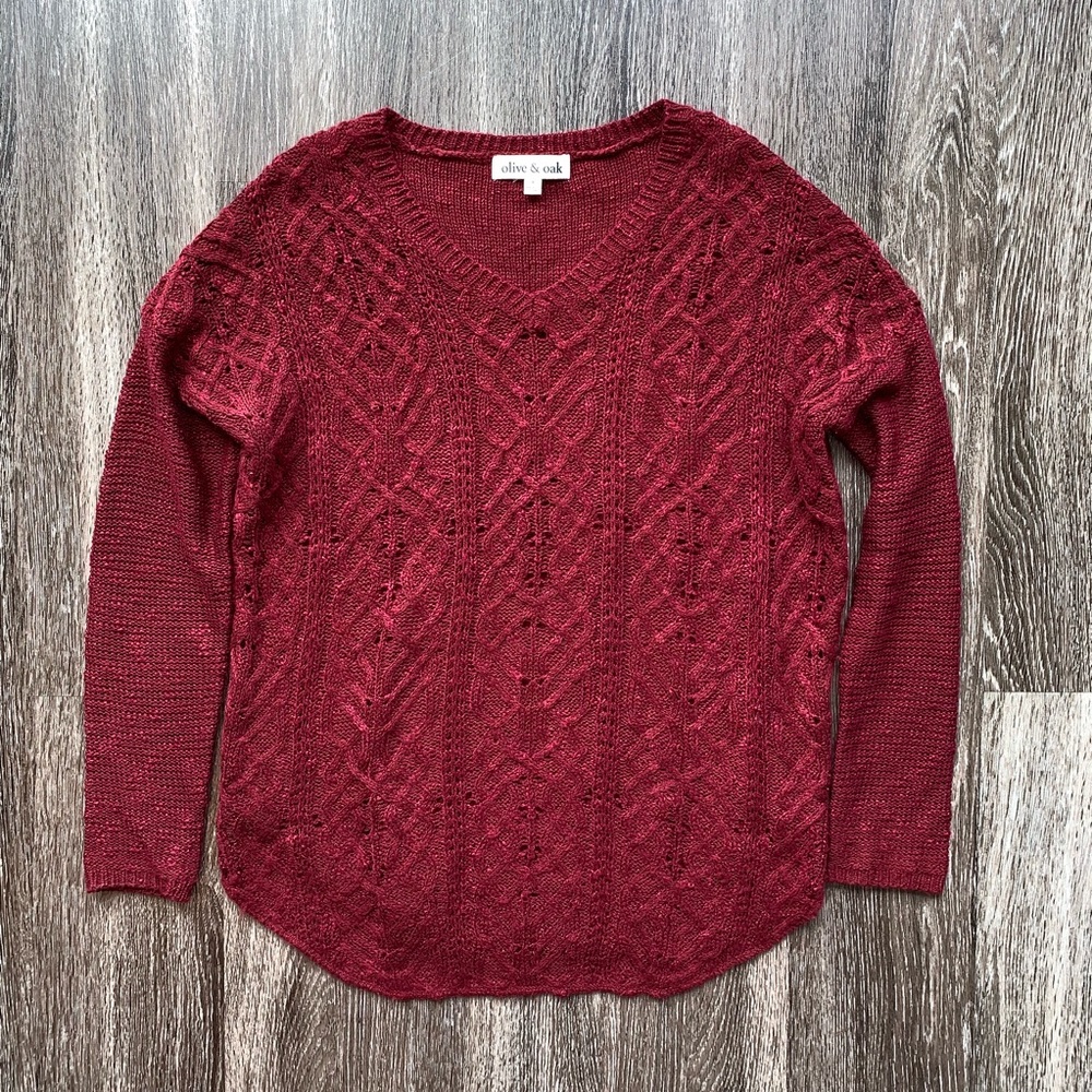 Olive & Oak Red Knit Sweater